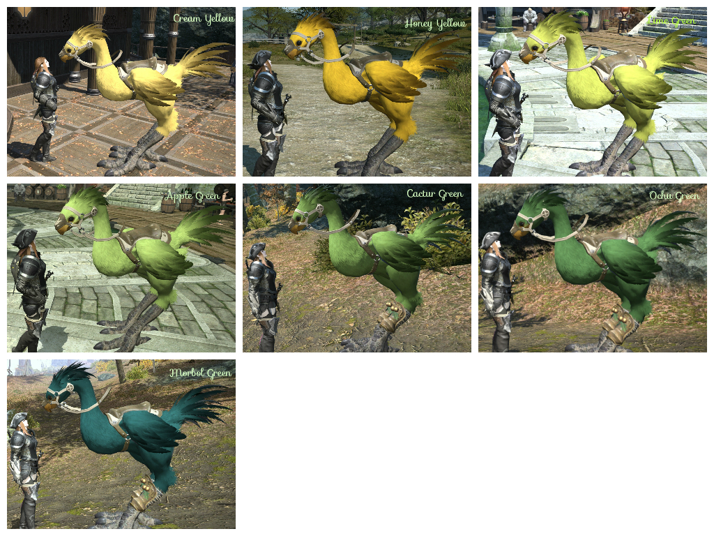 Ketty Moui Blog Entry `チョコボ、モルボルグリーンで落ち着く