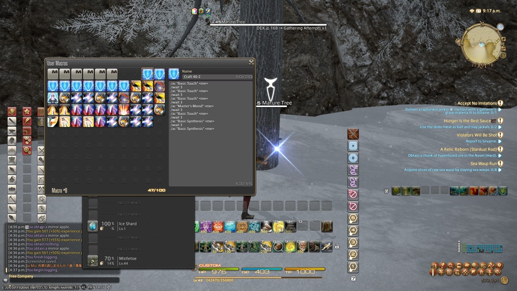 M’yalwann Ichi Blog Entry Crafting: Macro Overview | FINAL 