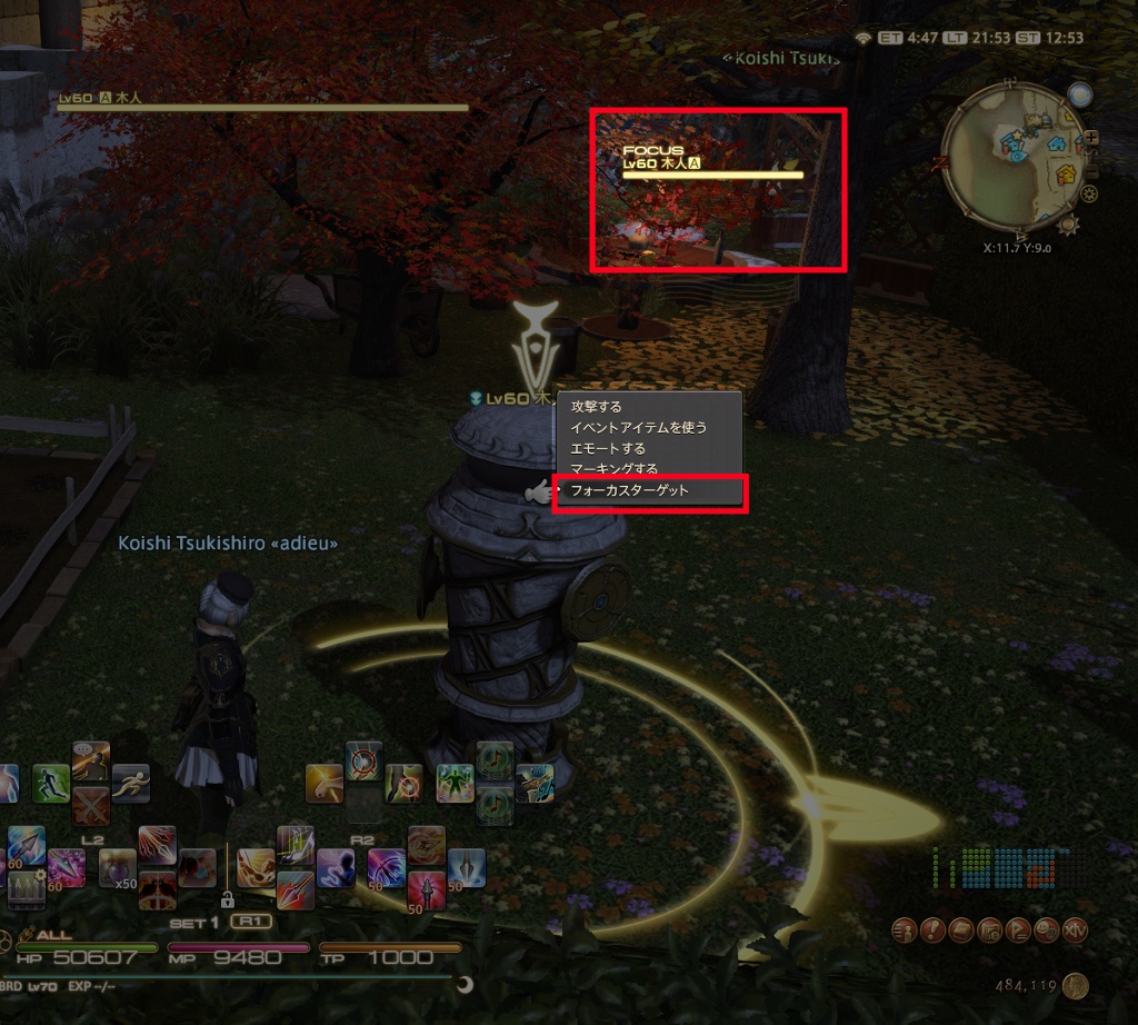 Koishi Tsukishiro 日記「HUDレイアウトを始める前に（フォーカスターゲットとチルトカメラのススメ）」 | FINAL FANTASY  XIV, The Lodestone