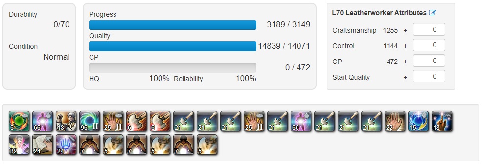 Katrisa Ashe Blog Entry `Stormblood 1* and 2* Crafting Macros