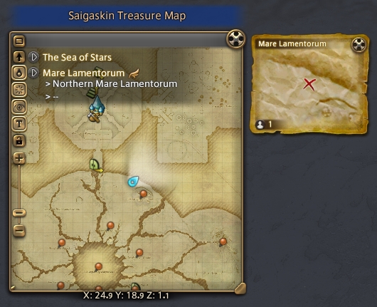 Michi No Blog Entry Saigaskin Treasure Map LVL 90 Locations