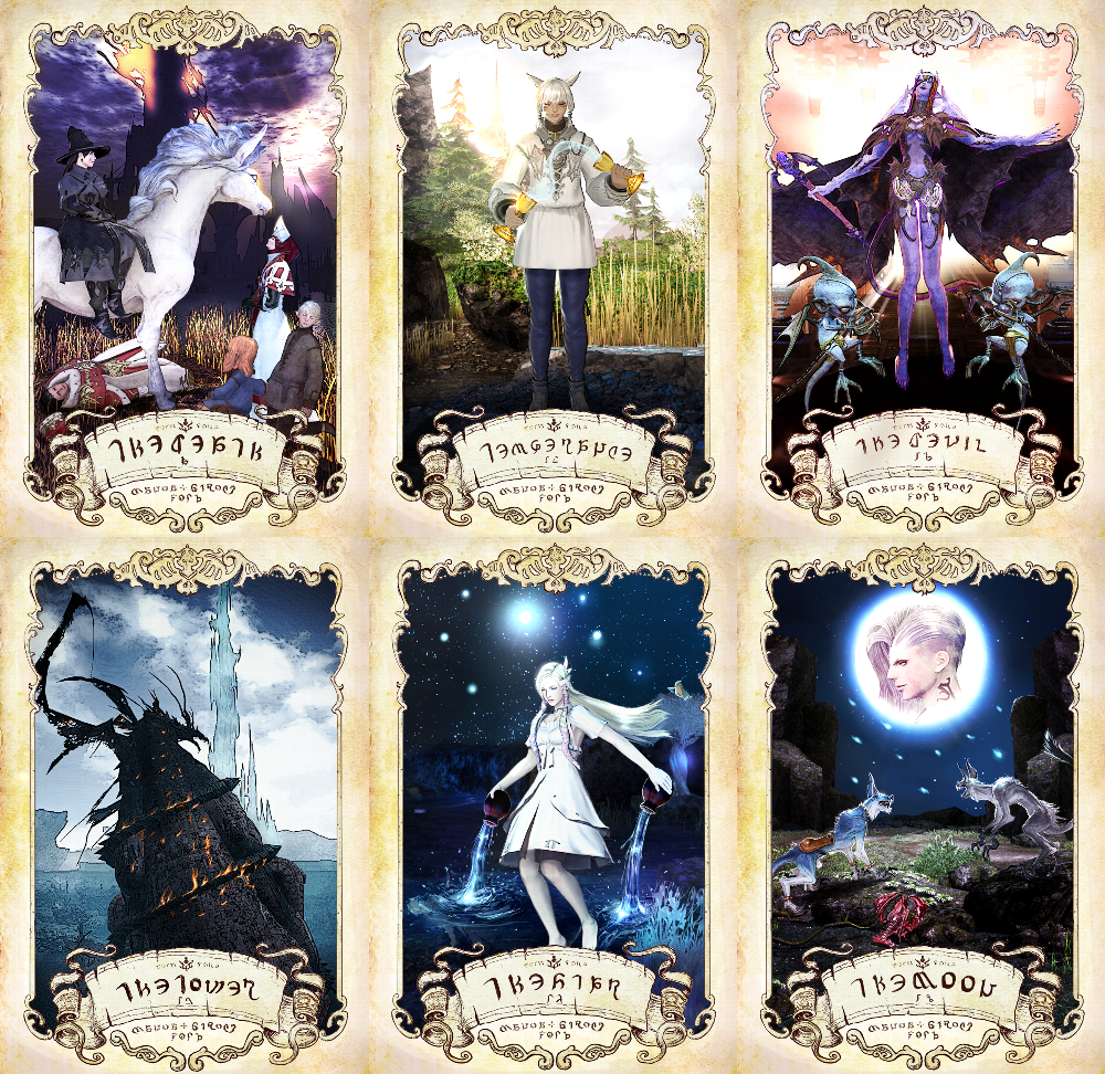 FF14 タロットカードセット 22枚 全種類 Manoa Mewrilah Blog Entry `FF14のタロットカード作ってみた