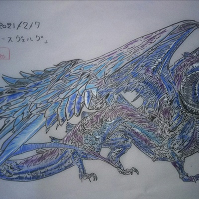 Anmitu Gurande 日記「2021年2月7日 イラスト 「フレースヴェルグ