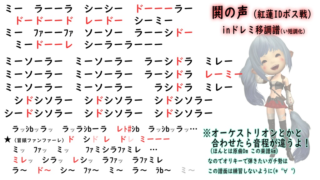 Windy Rolling Blog Entry `【ドレミ譜】つくった移調楽譜とかいくつか