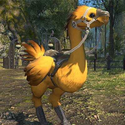 FINAL FANTASY XIV チョコボ 形状 アイテム 幸せの青い鳥の凛々しいチョコボ装甲『ブルーフェザード・バード