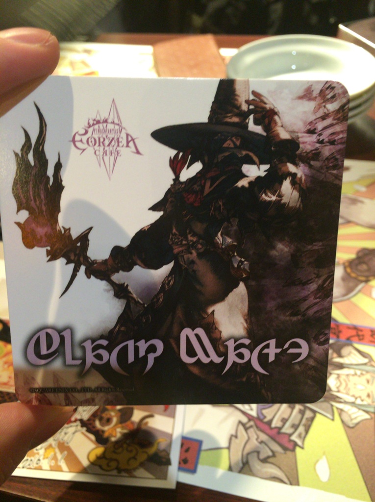 赤魔道士 スクエニカフェ　FF14コラボコースター エオルゼアカフェ Jes Alba 日記「行ってきました ”エオルゼアカフェ” 」 | FINAL