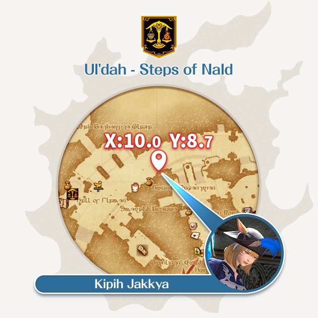 Ul'dah - Steps of Nald X:10.0 Y:8.7 Kipih Jakkya