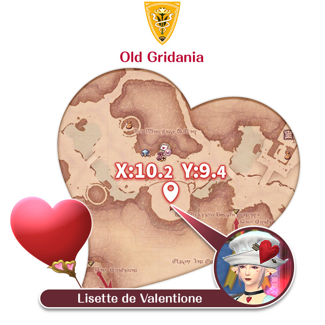 Old Gridania X:10.2 Y:9.4 Lisette de Valentione
