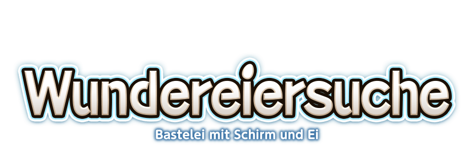 Wundereiersuche Bastelei mit Schirm und Ei
