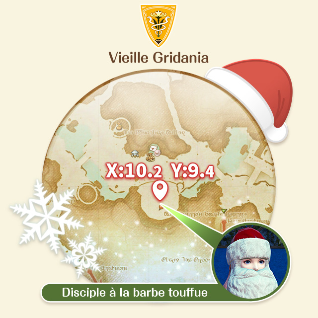 Vieille Gridania X : 10.2 Y : 9.4 Disciple à la barbe touffue