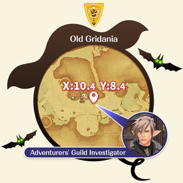 Old Gridania X:10.4 Y:8.4 Adventurers' Guild Investigator