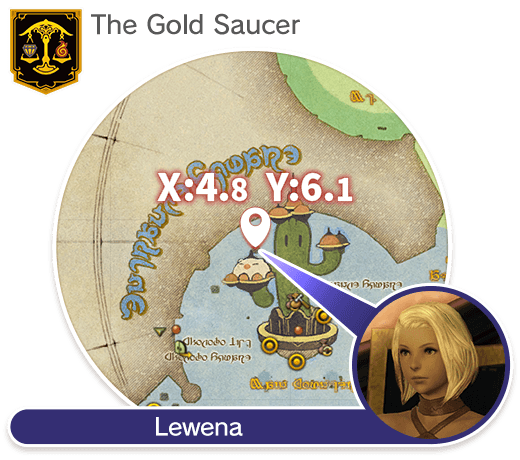 The Gold Saucer (X:4.8 Y:6.1) Lewena