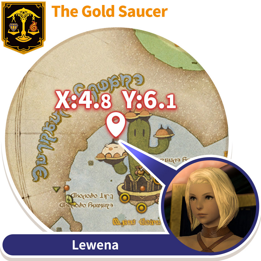 The Gold Saucer X:4.8 Y:6.1 Lewena