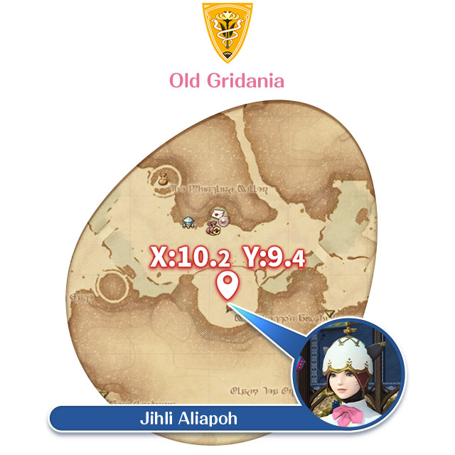 Old Gridania X:10.2 Y:9.4 Jihli Aliapoh