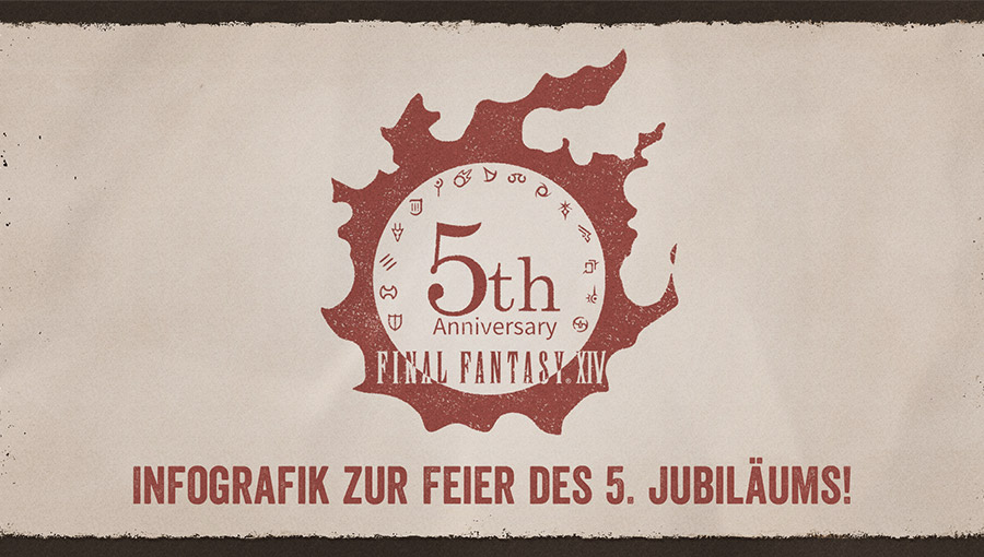 FINAL FANTASY XIV Infografik zur Feier des 5. Jubiläums!