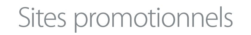 Sites promotionnels
